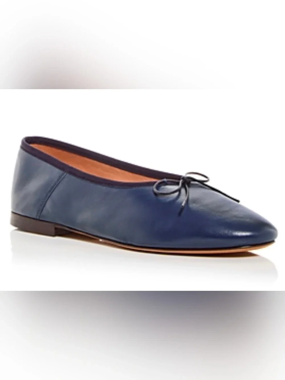 Mansur Gavriel Bow-Detail Blue Ballerina Shoes